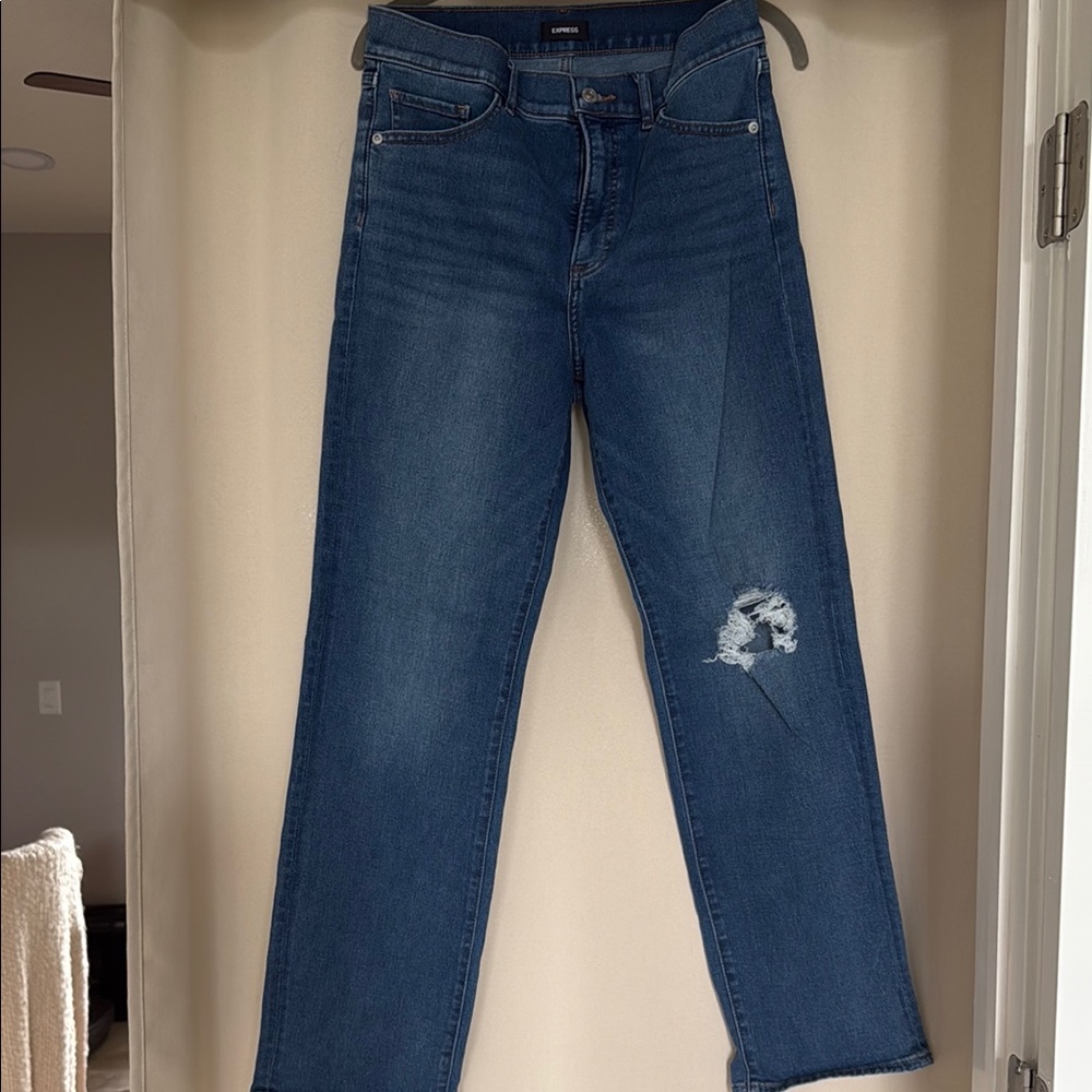 Express Blue Boyfriend Jeans